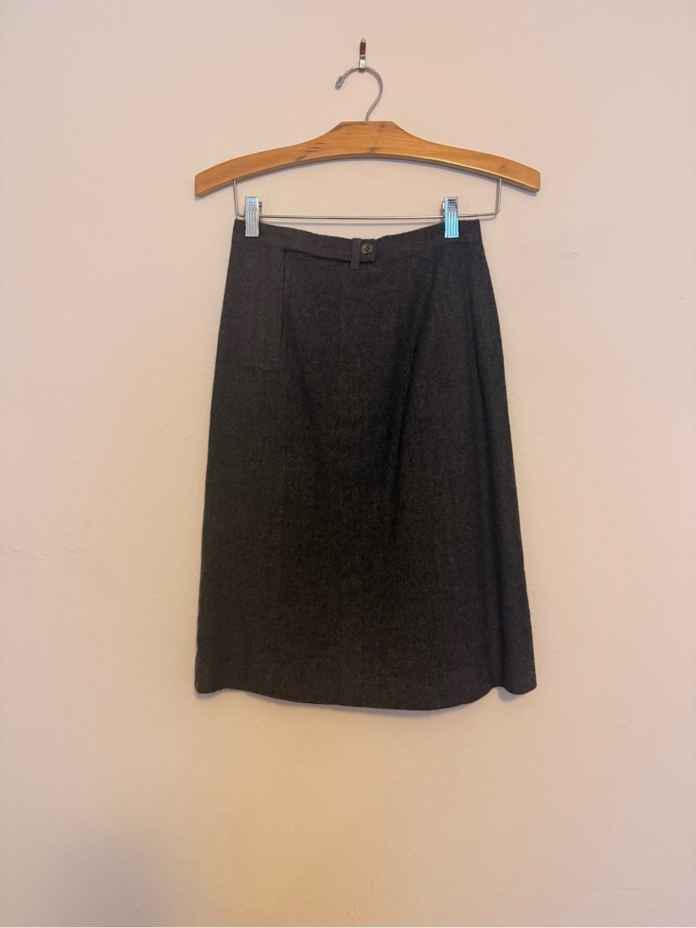 Midi A-Line Skirt in Dark Gray